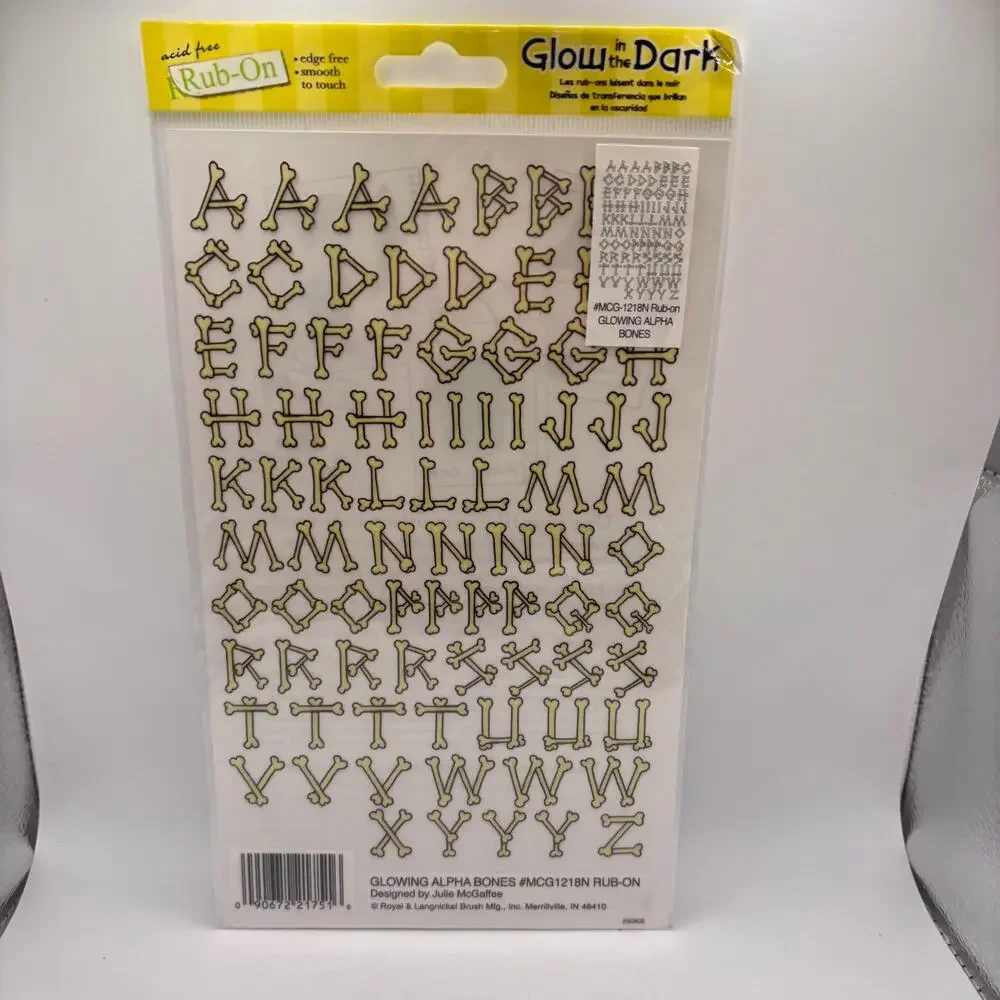 Halloween Themed Lot of Rub On Transfers Letters Ghosts Witches Journal Crafts